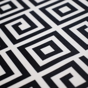 Tecido Suede Estampado Geometrico Preto E Branco D64 01 Metro - DRossi