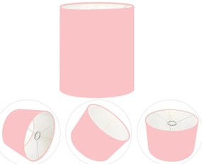 Cúpula Abajur Cilíndrica Cp-7001 Ø13x15cm - Rosa Bebê