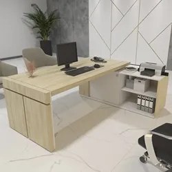 Mesa Diretor em L com Tomada 183x202cm Corp A06 Carvalho/Branco - Mpoz
