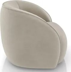 Sofá 3 Lugares Orgânico 288cm e Poltrona Zion Z32 Veludo Bege - Mpozen