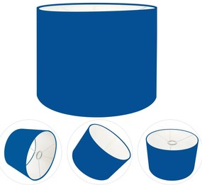Cúpula Abajur Cilíndrica Cp-8013 Ø30x30cm Azul Marinho