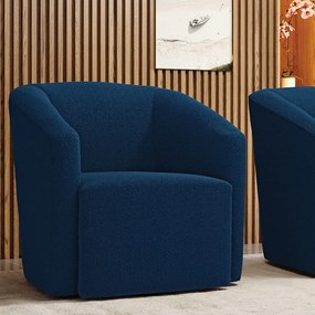Poltrona Decorativa Orgânica Stella Max Bouclê D03 - D'Rossi - Azul