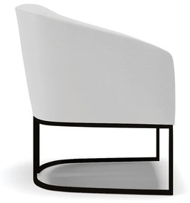 Poltrona Decorativa Industrial Preto Kit 2 Stella Linho D03 - D'Rossi - A05 Cinza