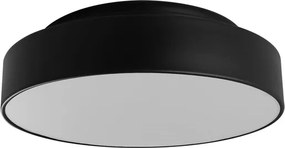 Plafon Sobrepor Redondo Aluminio Ibiza - PRETO