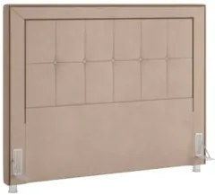 Cabeceira Cama Box Casal Queen 160cm Paolla Z37 Veludo Bege - Mpozenat