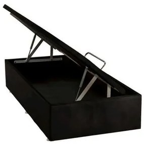 Base de Cama Box Bau Physical Camurca Preto Solteiro 88 cm (LARG) - 52552 Sun House
