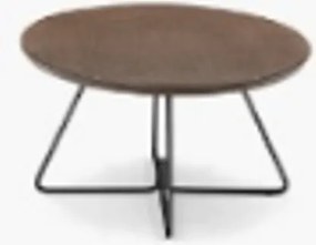 Mesa Centro Redonda Ovale Tampo Amêndoa com Base Grafite 70cm - 77365 Sun House