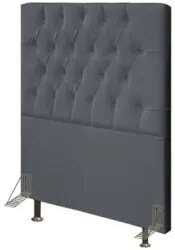 Cabeceira Cama Box Solteiro 90cm Diamante Suede Cinza Z51 - Mpozenato