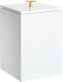 Lixeira de Piso Resina Branco - Gold  Gold