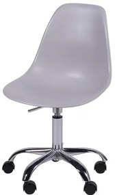 Cadeira Eames com Rodizio Polipropileno Cinza - 24127 Sun House