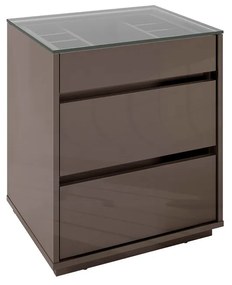 Mesa de Cabeceira Organizadora Ellie 3 Gavetas Cinza Pérola C02 - D'Rossi