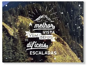 Placa de Aço Decorativa - Difíceis Escaladas