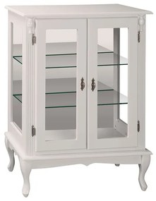 Vitrine Média com Prateleiras de Vidro e Espelho - Wood Prime MY 907280