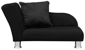 Divã Cama Pet Luxo para Cães E Gatos Elegante Confortável Suede Preto