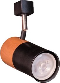 Spot Para Trilho Point Madeira E Metal Castanho