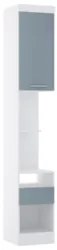 Mesa Cabeceira Modulado 38cm 1 Porta 1 Gaveta Taiga Branco/Grey L01 -
