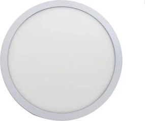 Plafon Led De Sobrepor Redondo Branco 24W 3000K Panel