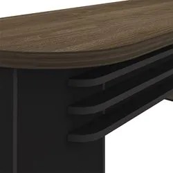 Conjunto Escritório 3 Peças Mesa Lado Direito Corp A06 Charuto/Preto -