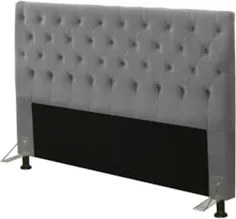 Cabeceira Cama Box Casal Queen 160cm Cristal Veludo Cinza - MV Estofad