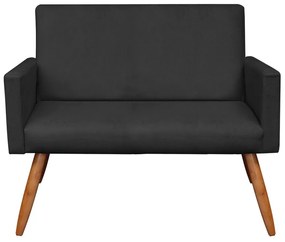 Namoradeira Larissa Suede Pés Palito Castanho D'Rossi - Preto