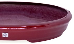 Vaso Bacia Decorativo Osaka Vermelho Lira P 7x46x35 cm - D'Rossi