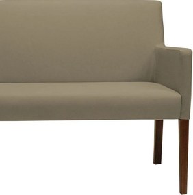 Poltrona 2 Lugares Liverpool Sala de Estar PU Sintético Bege Escuro G15 - Gran Belo