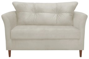 Namoradeira Ibis Decorativa 2 Lugares 1,35 m Recepção Quarto Sala Suede Bege