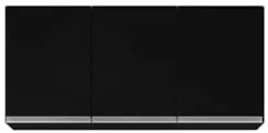 Armário de Cozinha Aéreo 120cm 3 Portas Virgínia Preto - Lumil