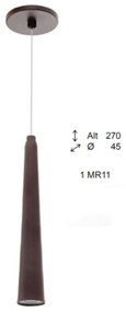 Pendente Bugle Ø4,5X27Cm Cone Metal Aluminio 01Xmr11 Gu10 - Old Artisa... (ROSE FOSCO / COBRE BRILHO)