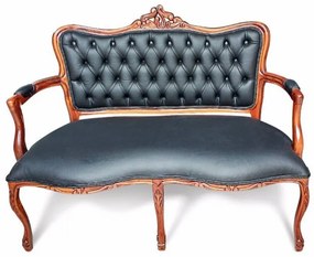Namoradeira Luis XV Madeira Maciça Design de Luxo Peça Artesanal