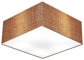 Plafon Para Quarto Quadrado SQ-3053 Cúpula Cor Palha
