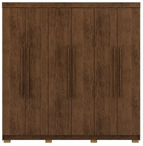 Guarda Roupa Elegance 6 Portas Imbuia/Rústico - Vila Rica Móveis