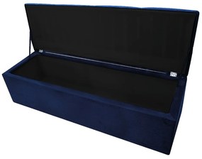 Calçadeira Munique 195 cm King Size Suede Azul Marinho - ADJ Decor
