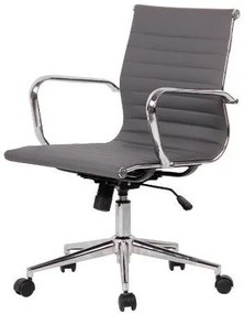 Cadeira Sevilha Eames Baixa PU Cinza Base Cromada 98cm - 62976 Sun House