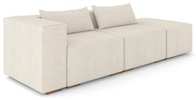 Sofá Versátil Sala de Estar Atlanta 338cm Modulado Linho Off White G52 - Gran Belo