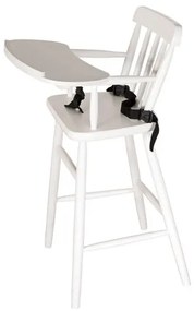 Cadeirão Infantil em Madeira cor Branco Fosco 93cm - 50381 Sun House