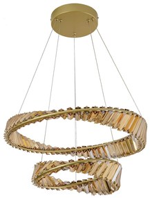 Pendente Mandala Duplo Ø40 E Ø60X8Cm Led 100W 3000K Bivolt Alumínio Do...