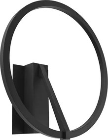 Arandela Led Dimerizavel Aluminio 15W 3000K Circle - PRETO