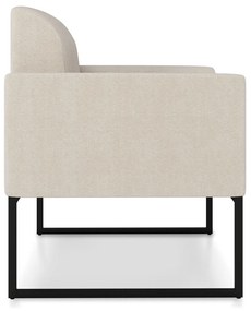 Poltrona Base Industrial Preto Marisa Linho D03 - DRossi - A27 Areia
