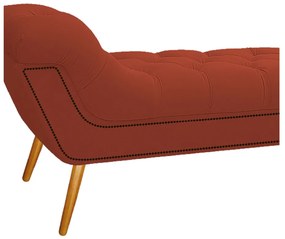 Calçadeira Estofada Veneza 140 cm Casal Suede Terracota - ADJ Decor