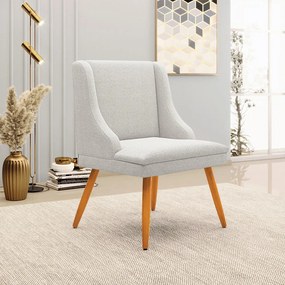 Cadeira Sala de Jantar Pé Palito Castanho Liz Bouclê D03 - D'Rossi - Cinza