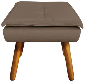 Puff Banqueta Decorativo Pé Palito Opala Veludo Marrom D03 - D'Rossi