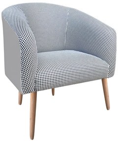 POLTRONA STELLA LINHO A72 COM CORINO PES - Cinza