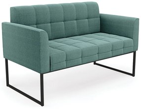 Sofá Namoradeira 2 Lugares Industrial Preto Elisa Bouclê D03 - D'Rossi  - Verde Menta