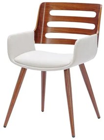 Cadeira Rute Linho Cru Base Madeira - 72881 Sun House