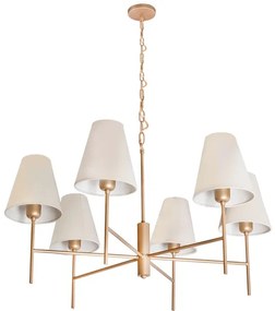 Lustre Tecido Aluminio Dourado Thomas