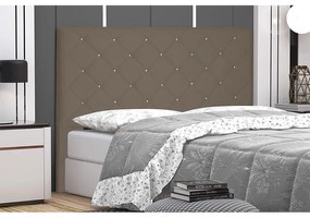 Cabeceira Cama Box Casal King 195cm Tânia Suede Caramelo - Sheep Estofados - Marrom