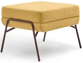 Pufe Memphis Amarelo Base Aço Corten 42cm - 61815 Sun House