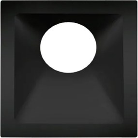 Plafon Embutir Aluminio Square 9,6Cm - PRETO