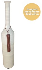Vaso Garrafa decorativo em Cerâmica - Cobre Fosco